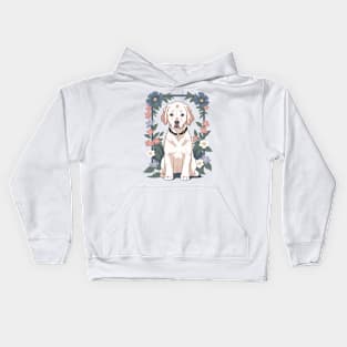 Floral Retriever's Serenade Kids Hoodie